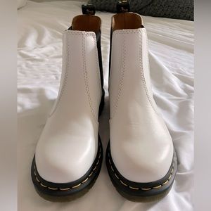 Dr. Martens white Chelsea boot